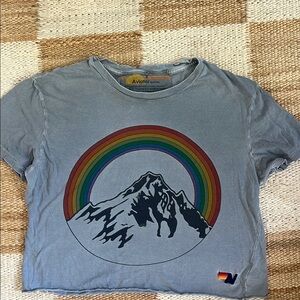 Aviator Nation Kids Gray Rainbow Mountain T-Shirt